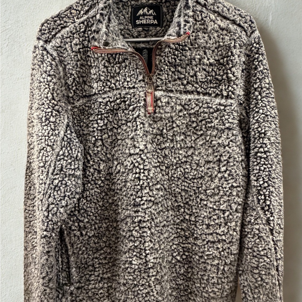 Alpine Sherpa Gray Fleece Hoodie